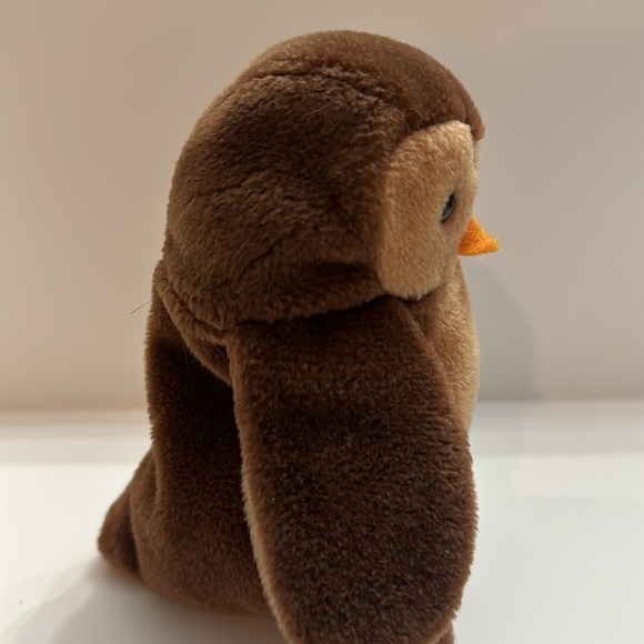 TY Beanie Baby HOOT THE OWL, 1995, With Tag Errors PVC - Picture 3 of 8